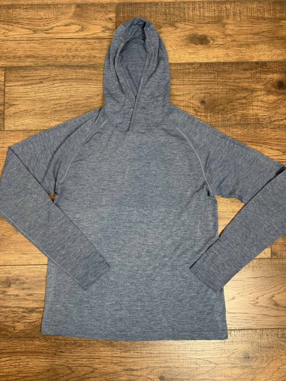 Lululemon Metal Vent Tech Pullover Hoodie Mens Sz M Blue Long Sleeve Shirt